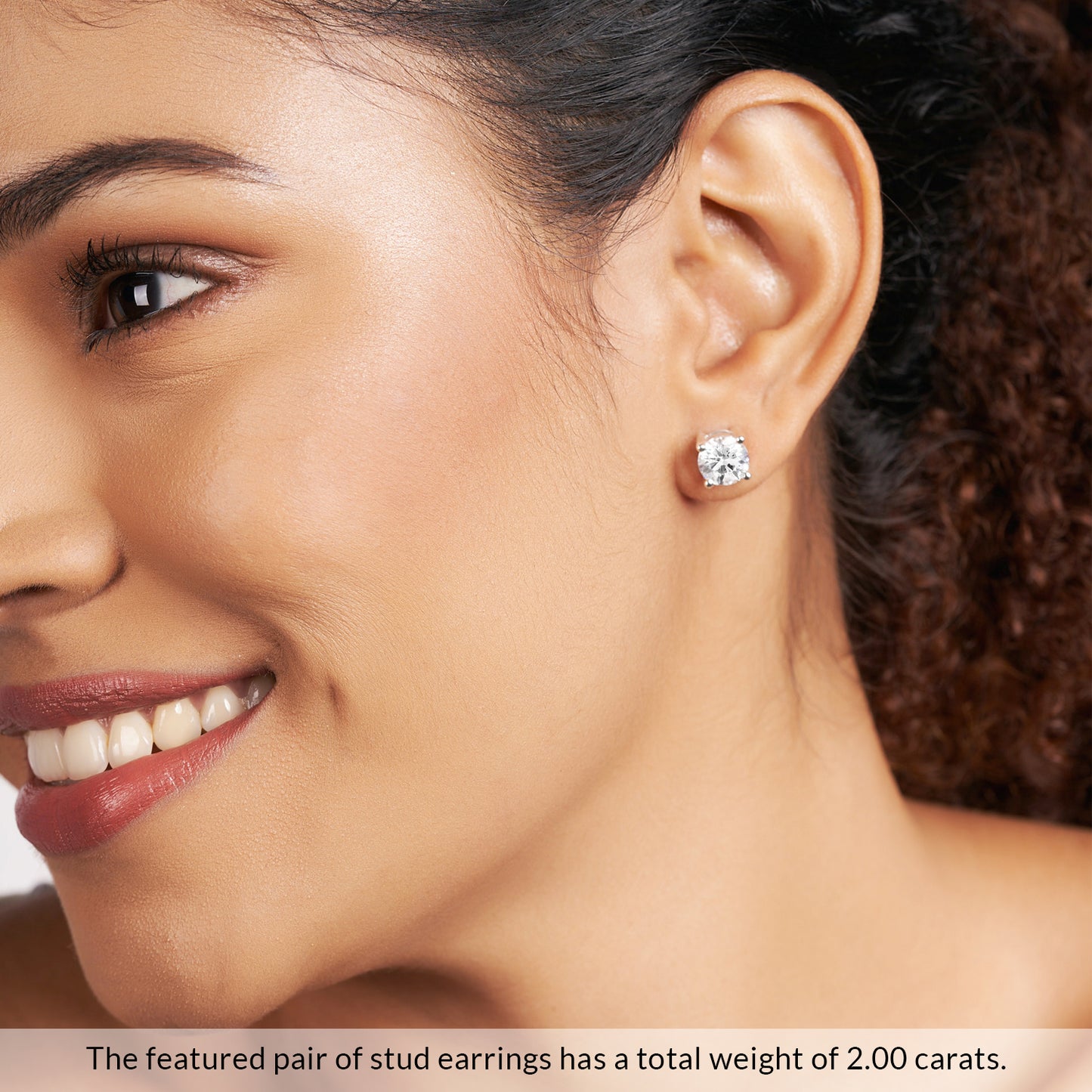 Lab-Grown Diamond Round Brilliant Stud Earrings in 14k Gold (IGI Certified)