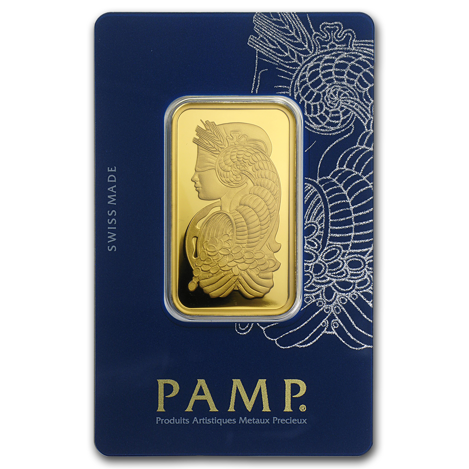 1 oz PAMP Lady Fortuna .9999 Fine Gold Bar with VERISCAN™ Assay